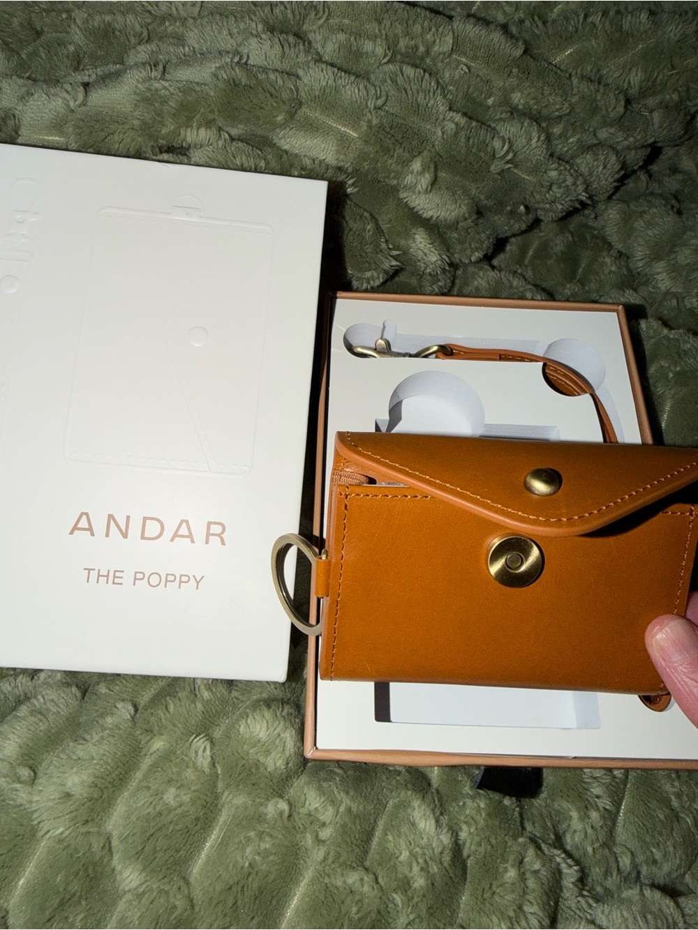 Andar The Poppy Leather Card Wallet in Cognac Brown